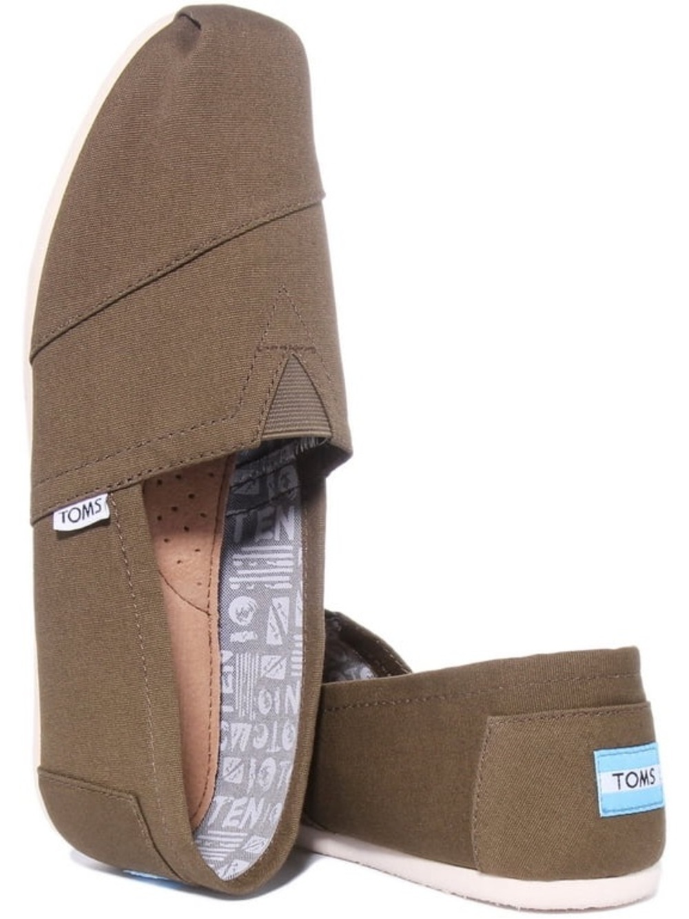 NWT women’s size 5 Toms olive canvas classic sneaker shoes